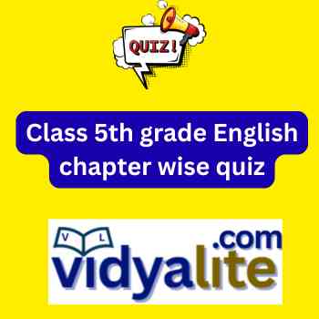Class 5th grade English chapter wise quiz