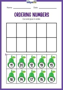 Free Printable Ordering Number 4th Set Worksheet
