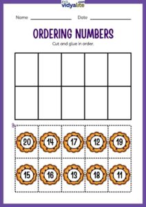 Free Printable Ordering Number 6th Set Worksheet