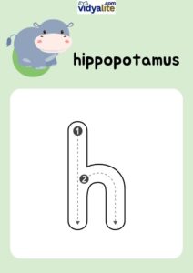 small letter h workshet
