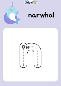 small letter n workshet