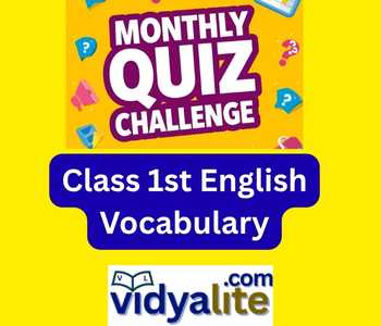 Class 1st English Monthly Vocabulary Quiz Challenge