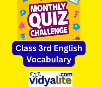 Class 3rd English Monthly Vocabulary Quiz Challenge